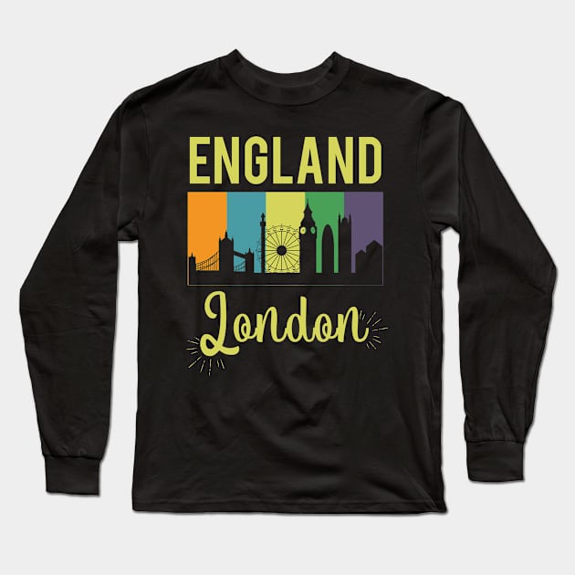 England United Kingdom Big Ben London Long Sleeve T-Shirt by schuhboutique-finke